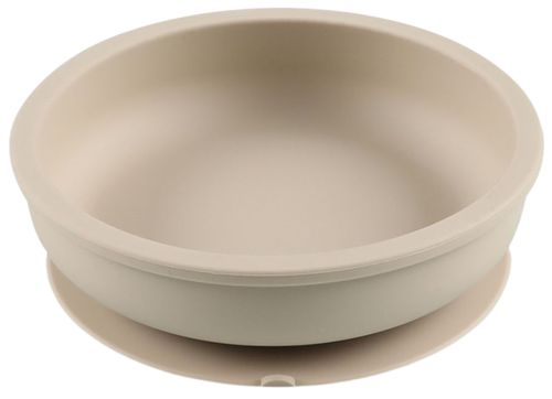 קערת סיליקון נצמדת לשולחן / כיסא תינוק - חום בהיר