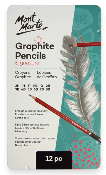 סט 12 עפרונות רישום SIGNATURE GRAPHITE PENCILS