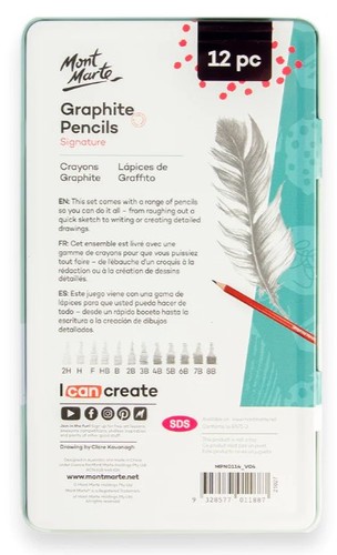 סט 12 עפרונות רישום SIGNATURE GRAPHITE PENCILS