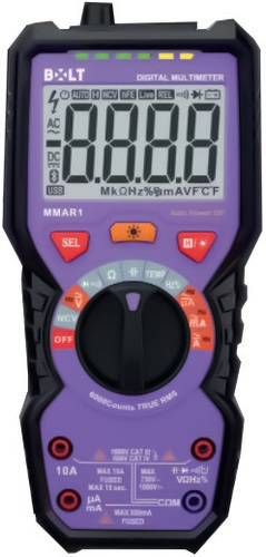 רב מודד דיגיטלי Bolt MMAR1 - מכשיר מדידה מקצועי עם מסך דיגיטלי, כפתורי בחירה ובדיקות חשמל ללא מגע לטכנאים ואלקטרוניקאים