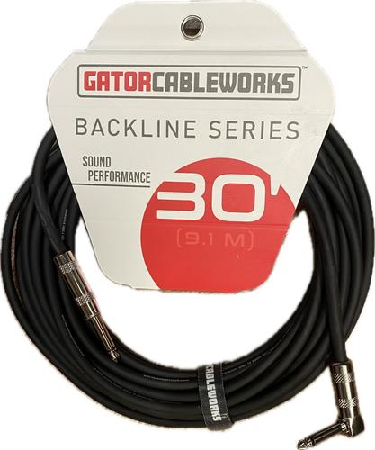 כבל לגיטרה 9 מ' פלג זוית GATOR GCWB-INS-30RA Backline Series 30 Foot Strt to RA Cable