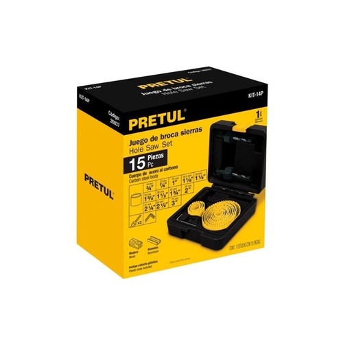 סט מקדחי כוס לאלומיניום, עץ ופלסטיק   PRETUL