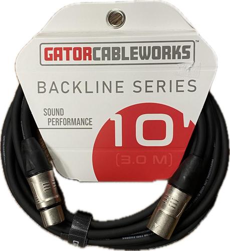 כבל 3 מ' GATOR GCWB-XLR-10 Backline Series 10 Foot XLR-XLR