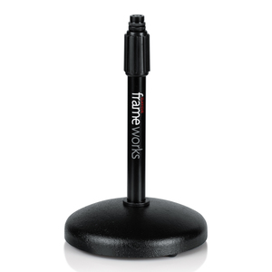 סטנד למיקרופון שולחני GATOR GFW-MIC-0501 Round Base Desktop Mic Stand