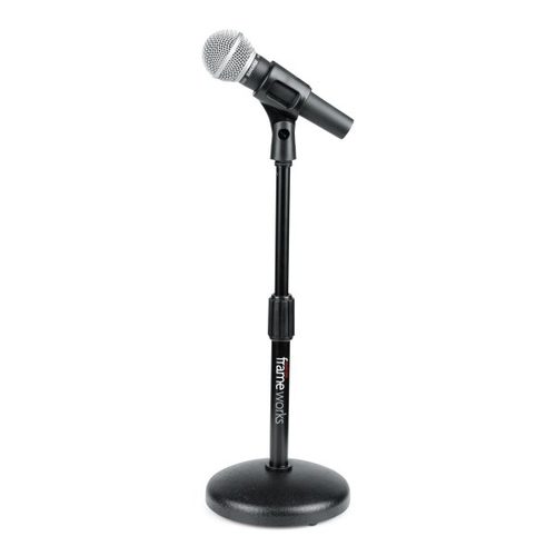 סטנד למיקרופון שולחני GATOR GFW-MIC-0501 Round Base Desktop Mic Stand