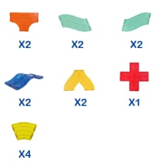 סט תוספת למסלול מכוניות 15 חלקים PLAYMAGER