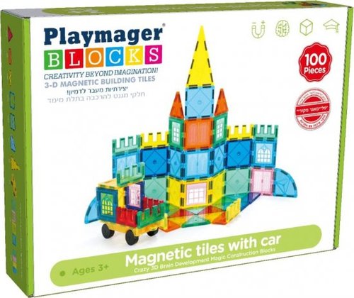 100 חלקים עם מכונית כולל חלקי פלסטיק דגם M