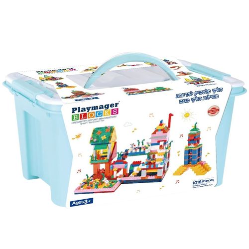 משחק מגנטים משולב עם לגו 1016 חלקים PLAYMAGER