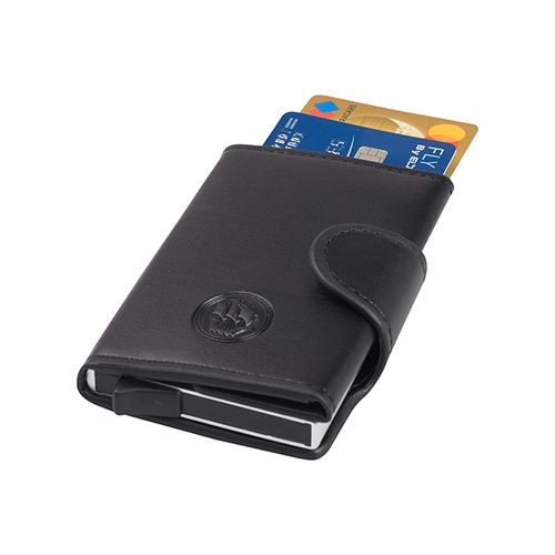 ארנק בטיחות RFID + NFC דמוי עור יוקרתי שולף כרטיסי אשראי ותא לשטרות מבית המותג גבעוני