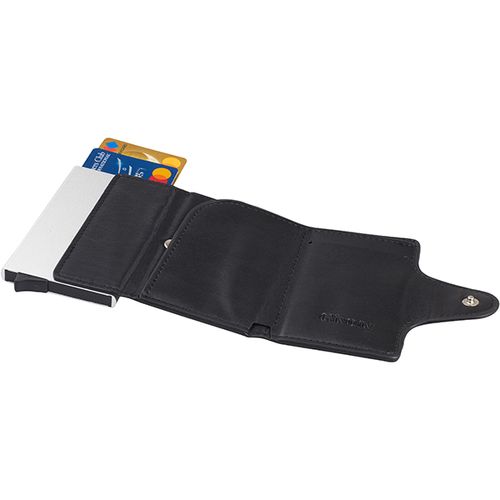 ארנק בטיחות RFID + NFC דמוי עור יוקרתי שולף כרטיסי אשראי ותא לשטרות מבית המותג גבעוני