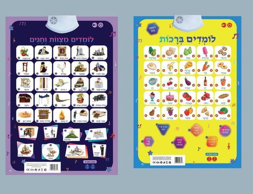 זוג לוחות אלקטרוניים ברכות + חגים