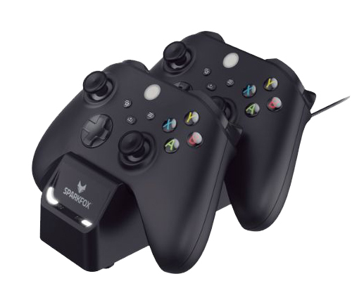 ערכת טעינה עוצמתית לבקרי SparkFox Xbox Series S|X - צבע שחור שנה אחריות ע