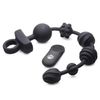 חרוזים אנאליים נטענים | 21X Dark Rattler Vibrating Silicone Anal Beads W- Remote