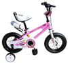 אופניים לילדים פריסטייל 14 אינץ' עם גלגלי עזר לגילאי 3-4 - ורוד