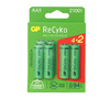 סוללות נטענות 4+2 יחידות GP ReCyKo AA NiMH 2100mAh