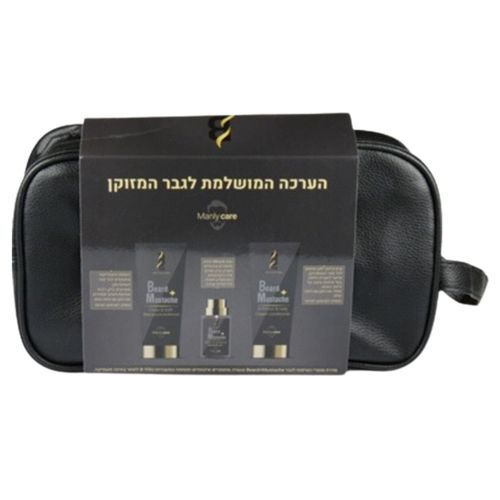 ערכת טיפוח לזקן/שפם שמפו+מרכך, קרם לריכוך, שמן B YOU בי יו