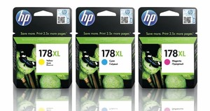 ראשh דיו מקורי 178XL HP צהוב כחול ורוד