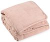 שמיכת תינוק קטיפה לעונת המעבר והחורף 100*70 ס"מ נקודות רקום - ורוד