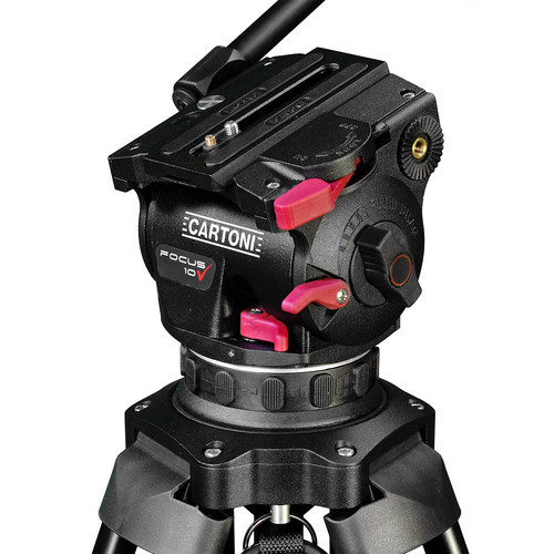 קיט חצובת עם ראש וידאו Cartoni Focus 10 Red Lock System רשמי