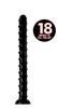 דילדו אנאלי שחור באורך כולל של כ- 45 ס"מ Hosed 18 Inch Swirl Thick Anal Snake