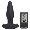 פלאג אנאלי פולסר עם שלט רחוק 25X Pulsing & Vibrating Silicone Plug W- LCD Remote