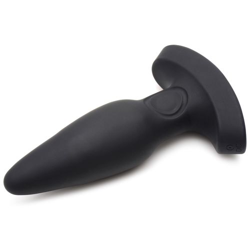 פלאג אנאלי פולסר עם שלט רחוק 25X Pulsing & Vibrating Silicone Plug W- LCD Remote