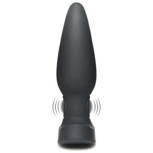 פלאג אנאלי פולסר עם שלט רחוק 25X Pulsing & Vibrating Silicone Plug W- LCD Remote