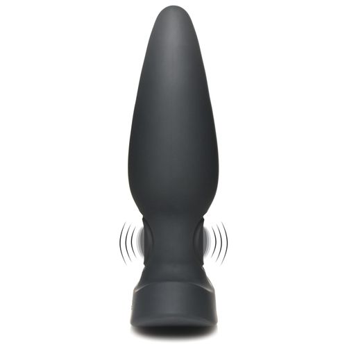 פלאג אנאלי פולסר עם שלט רחוק 25X Pulsing & Vibrating Silicone Plug W- LCD Remote