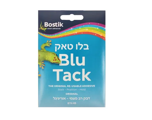 דבק פלסטלינה רב-פעמי - בלו טאק - 45 גרם