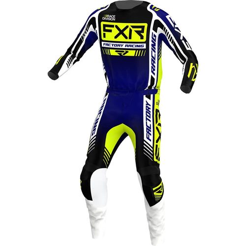 חליפת רכיבה FXR CLUTCH PRO כחול\צהוב\לבן