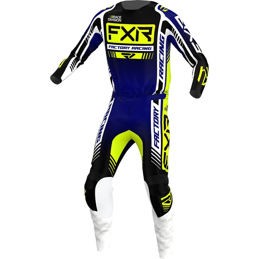 חליפת רכיבה FXR CLUTCH PRO כחול\צהוב\לבן