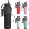 Twin Pack שניים באחד - בקבוק וספל תרמי נירוסטה חם/קר עם מכסה טריטן וידית אחיזה מבית Asobu