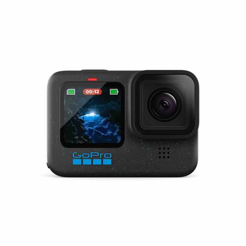 GoPro Hero 12 Black תצוגה קדמית עם מסך קדמי דלוק