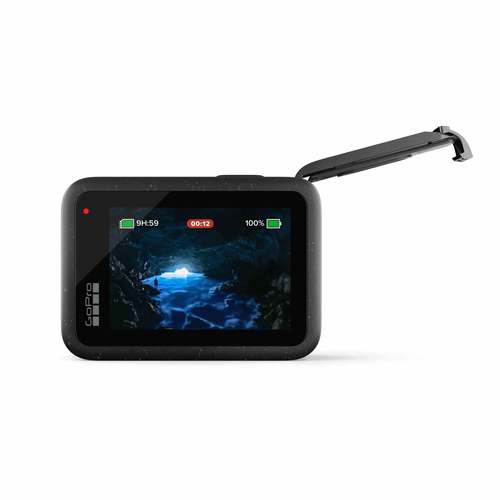 GoPro Hero 12 Black תצוגה אחורית עם מכסה הסוללה פתוח