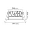 שקוע מיני עגול שחור 8W 3000K BridgeLux CRI90 