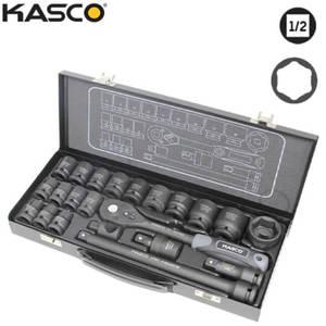 סט בוקסות שחורות הינע “1/2 מ"מ - 22 יחידות - CM - קשקו KASCO 