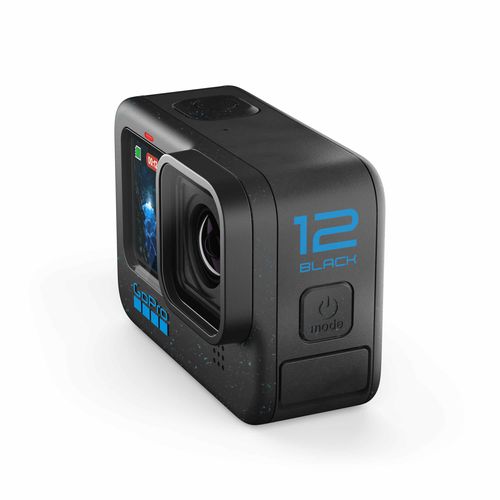 GoPro Hero 12 Black תצוגה אלכסונית עם כפתור ההפעלה