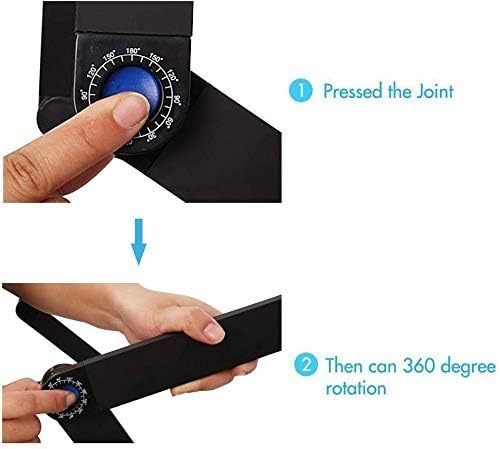 שולחן מתכוונן למחשב נייד כולל זוג מאווררים