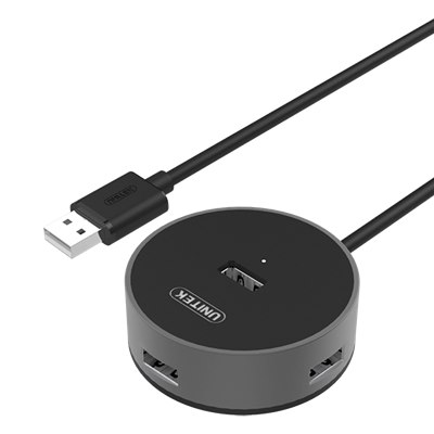 מפצל אלומיניום UNITEK 4 PORT USB 2 Y-2179B