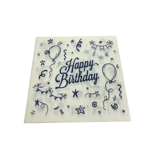 חבילת 20 מפיות נייר- HAPPY B-DAY-כחול