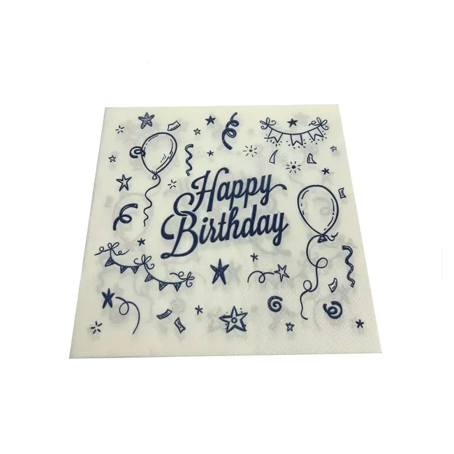 חבילת 20 מפיות נייר- HAPPY B-DAY-כחול