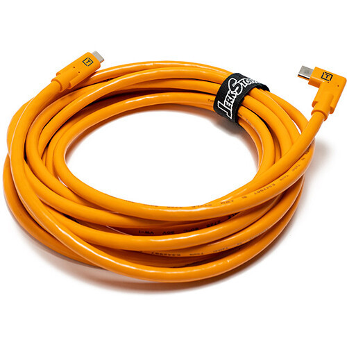 כבל Tether Tools TetherPro USB Type-C Male to USB Type-C Male Cable Right Angle 4.6m