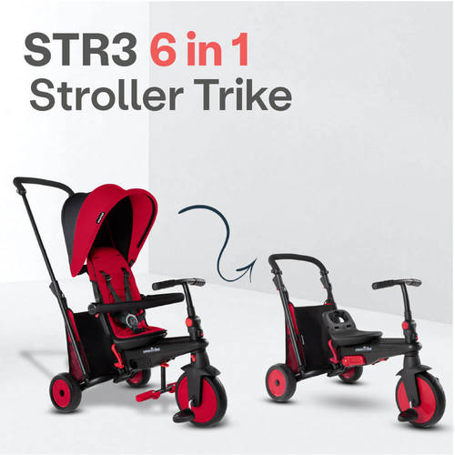 תלת אופן מתקפל STR 3 אדום SMARTRIKE