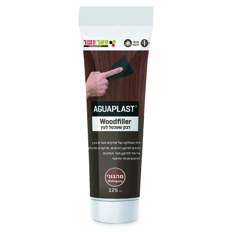 דבק שפכטל לעץ מהגוני שפופרת AGUAPLAST