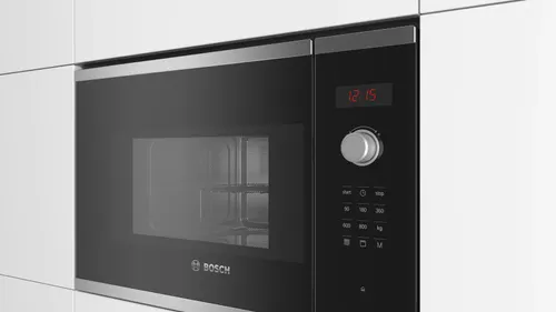מיקרוגל בנוי דיגיטלי 20 ליטר משולב גריל Bosch Serie 4 BEL523MS0 800W - צבע שחור