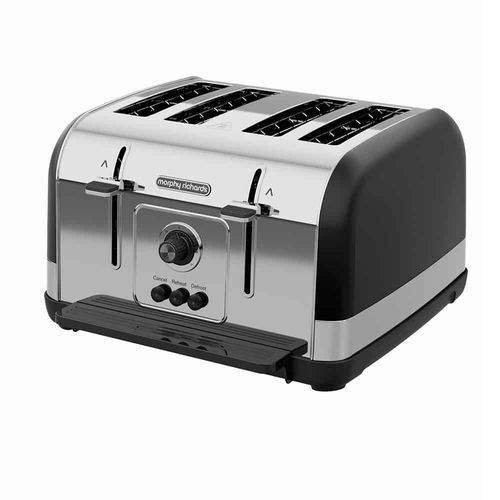 מצנם טוסטר קופץ חשמלי 4 פרוסות Morphy Richards VENTURE שחור