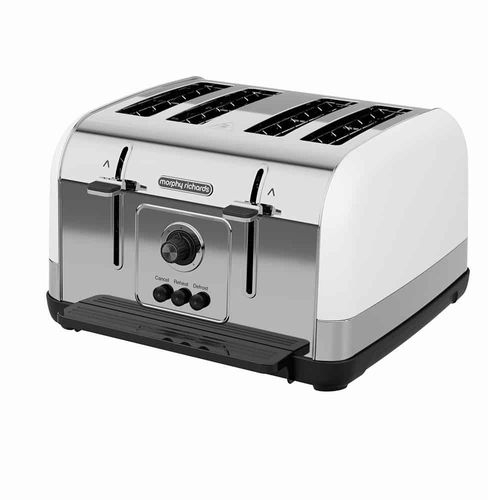 מצנם טוסטר קופץ חשמלי 4 פרוסות Morphy Richards VENTURE לבן