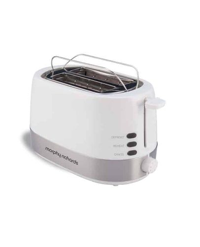 מצנם טוסטר קופץ 2 פרוסות – Morphy Richards Silver & White