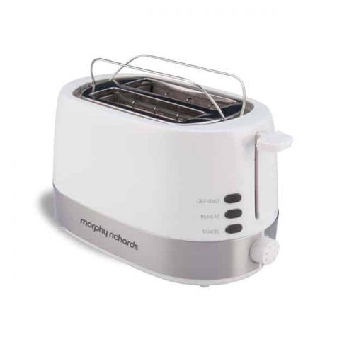 מצנם טוסטר קופץ 2 פרוסות – Morphy Richards Silver & White