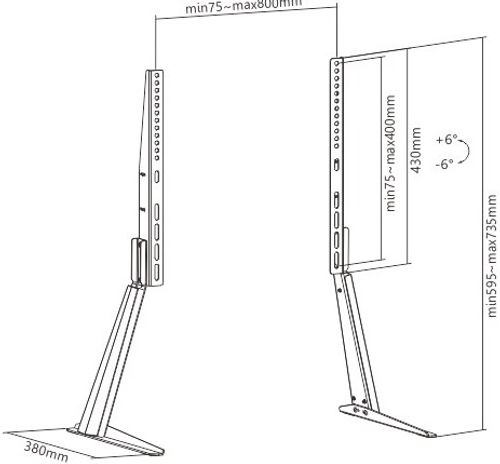 מעמד שולחני מתכוונן לטלוויזיה EAZO FS300